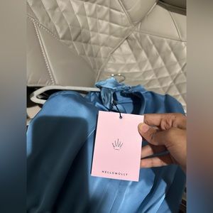 hello molly light blue romper